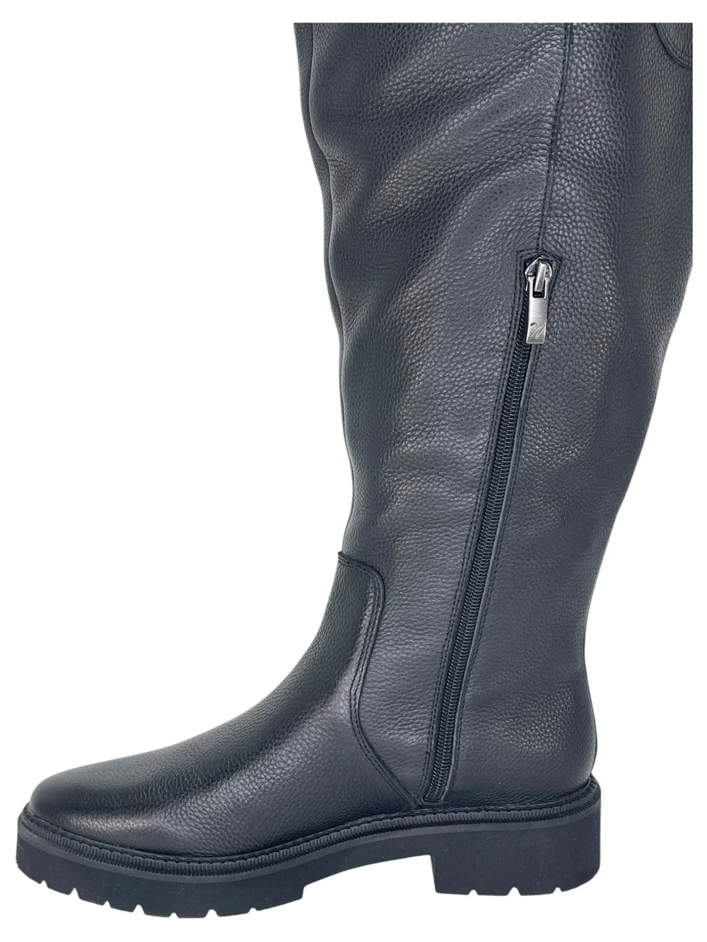 Naturalizer Scarlette Black Leather Wide Calf OTK Womens Boots Size 9M